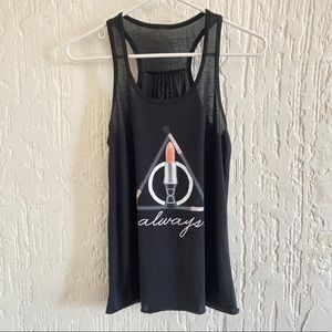 Time Los Angeles Racerback Black Tank Size Small